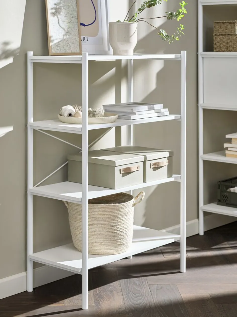 LINDVEDEstantería LINDVED 4 estantes blanco Estanterias Y Librerías|Estanterias Y Librerías