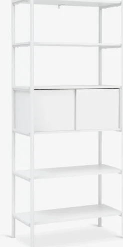 Clearance LINDVEDEstantería LINDVED 6 estantes 2 puertas blanco Estanterias Y Librerías|Estanterias Y Librerías
