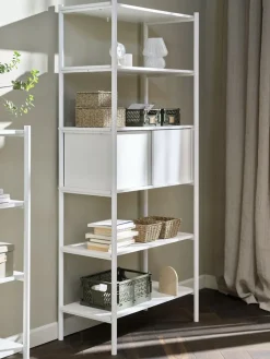 Clearance LINDVEDEstantería LINDVED 6 estantes 2 puertas blanco Estanterias Y Librerías|Estanterias Y Librerías
