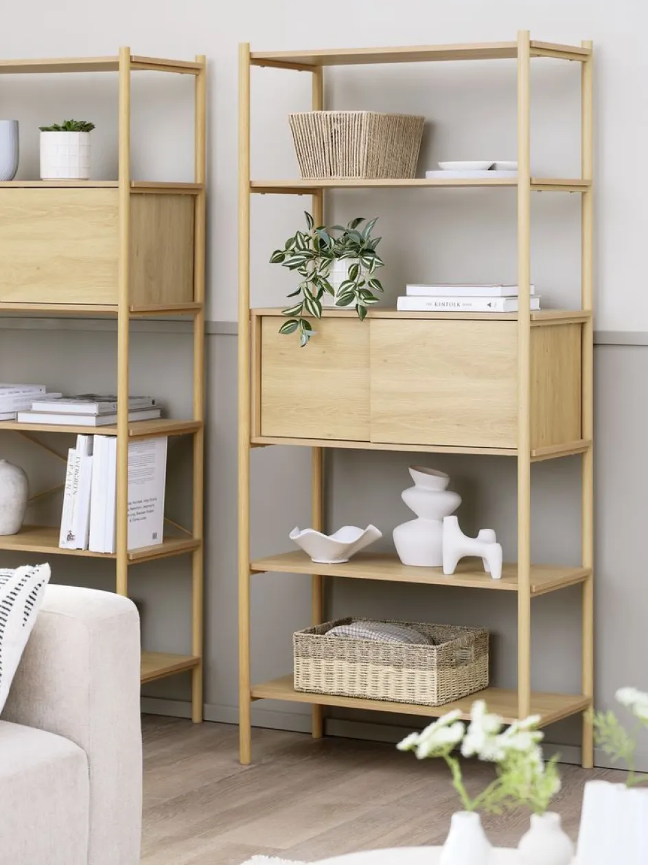 New LINDVEDEstantería LINDVED 6 estantes color roble natural Estanterias Y Librerías|Estanterias Y Librerías