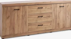 Clearance LINTRUPAparador LINTRUP 2 puertas 3 cajones roble salvaje natural Aparadores|Aparadores