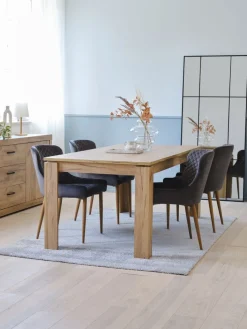 Outlet LINTRUPMesa de comedor LINTRUP 90x190/280 roble salvaje natural Mesas De Comedor