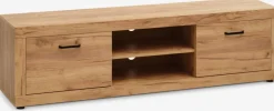 New LINTRUPMueble TV LINTRUP 2 puertas color roble salvaje natural Muebles De TV