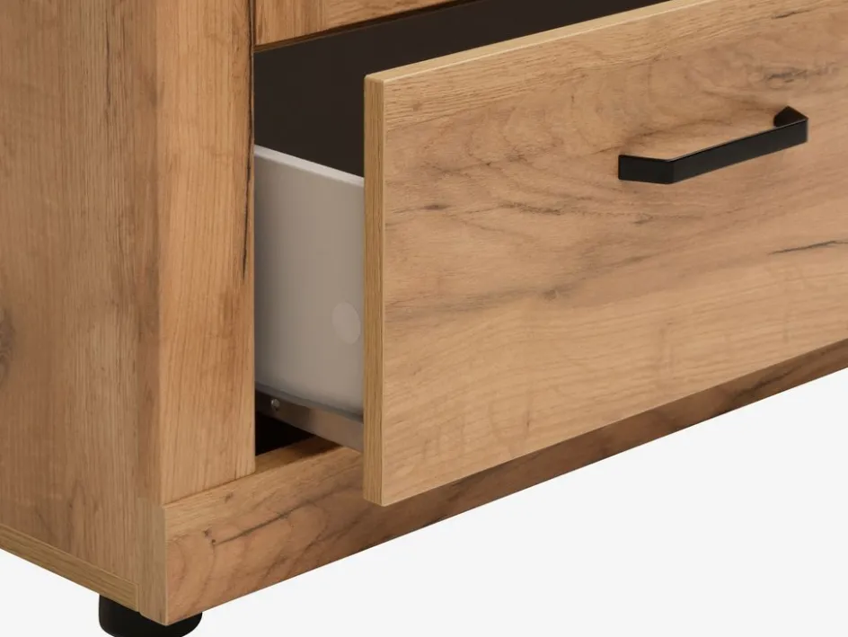 Clearance LINTRUPVitrina LINTRUP 2 puertas color roble salvaje natural Vitrinas|Vitrinas
