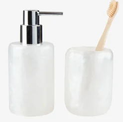 Sale LISTERBYDispensador de jabón LISTERBY efecto nácar blanco Dispensadores De Jabón|Cuidado Personal