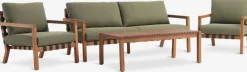 Outlet LITSBACKENConjunto muebles jardín LITSBACKEN 4,5 plazas madera dura Conjuntos Mesa Y Sillas De Jardín|Muebles De Jardín