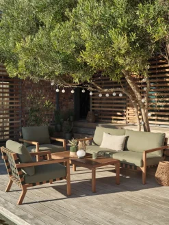 Outlet LITSBACKENConjunto muebles jardín LITSBACKEN 4,5 plazas madera dura Conjuntos Mesa Y Sillas De Jardín|Muebles De Jardín