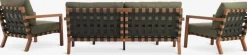 Outlet LITSBACKENConjunto muebles jardín LITSBACKEN 4,5 plazas madera dura Conjuntos Mesa Y Sillas De Jardín|Muebles De Jardín