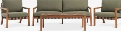 Outlet LITSBACKENConjunto muebles jardín LITSBACKEN 4,5 plazas madera dura Conjuntos Mesa Y Sillas De Jardín|Muebles De Jardín