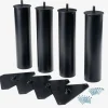 Best LOFJORDENPatas de cama Ø5xA23cm LOFJORDEN acero negro 4 unidades Patas Para Somier