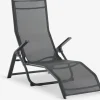 LOMMATumbona plegable LOMMA A63xL130 negro Muebles De Jardín|Tumbonas