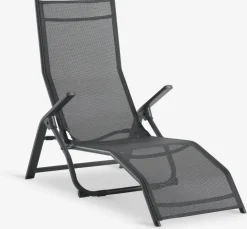 LOMMATumbona plegable LOMMA A63xL130 negro Muebles De Jardín|Tumbonas
