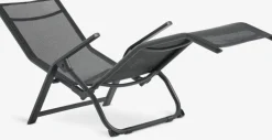 LOMMATumbona plegable LOMMA A63xL130 negro Muebles De Jardín|Tumbonas