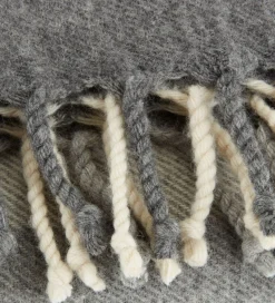 Hot LUNDKARSEManta de lana LUNDKARSE 130x170 gris/beis Mantas