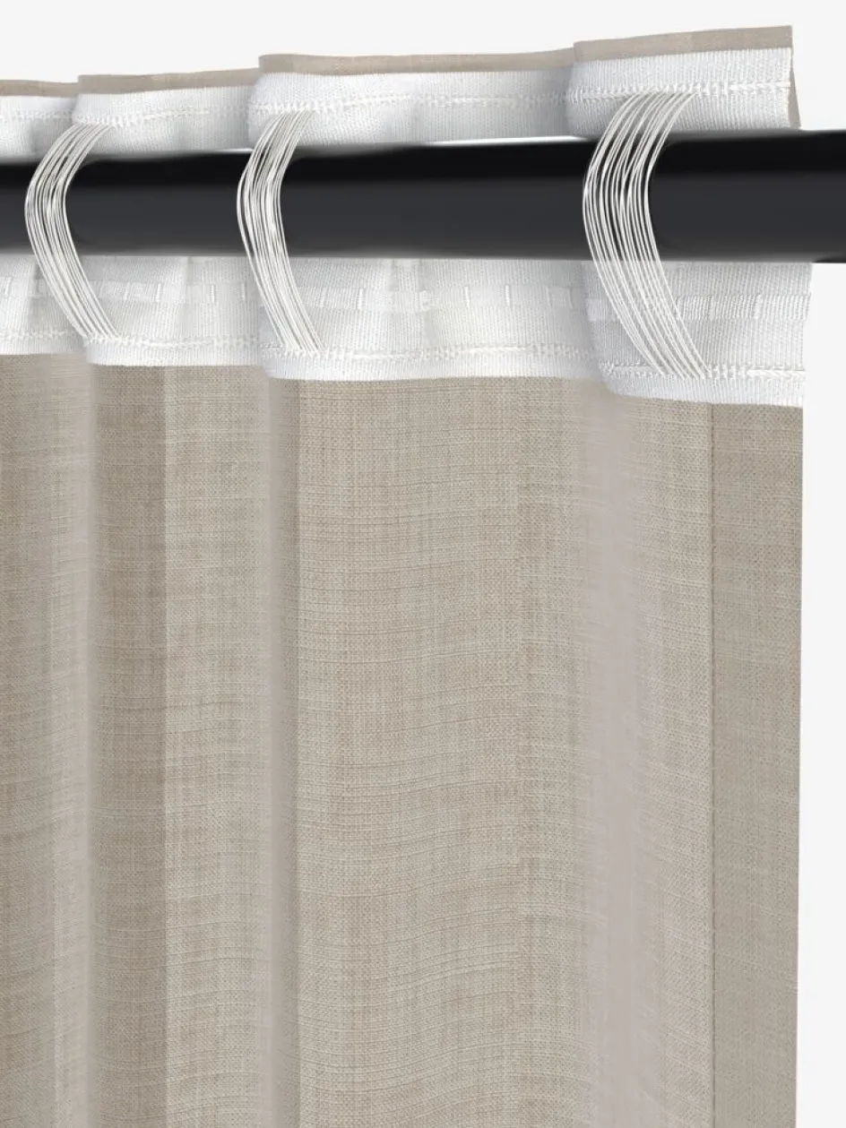 Best LUTELANDETCortina LUTELANDET 1x140x245 beis Cortinas Traslúcidas