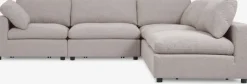 Clearance LYBYSofá modular LYBY 5 plazas final abierto tela arena 2 Plazas|3 Plazas