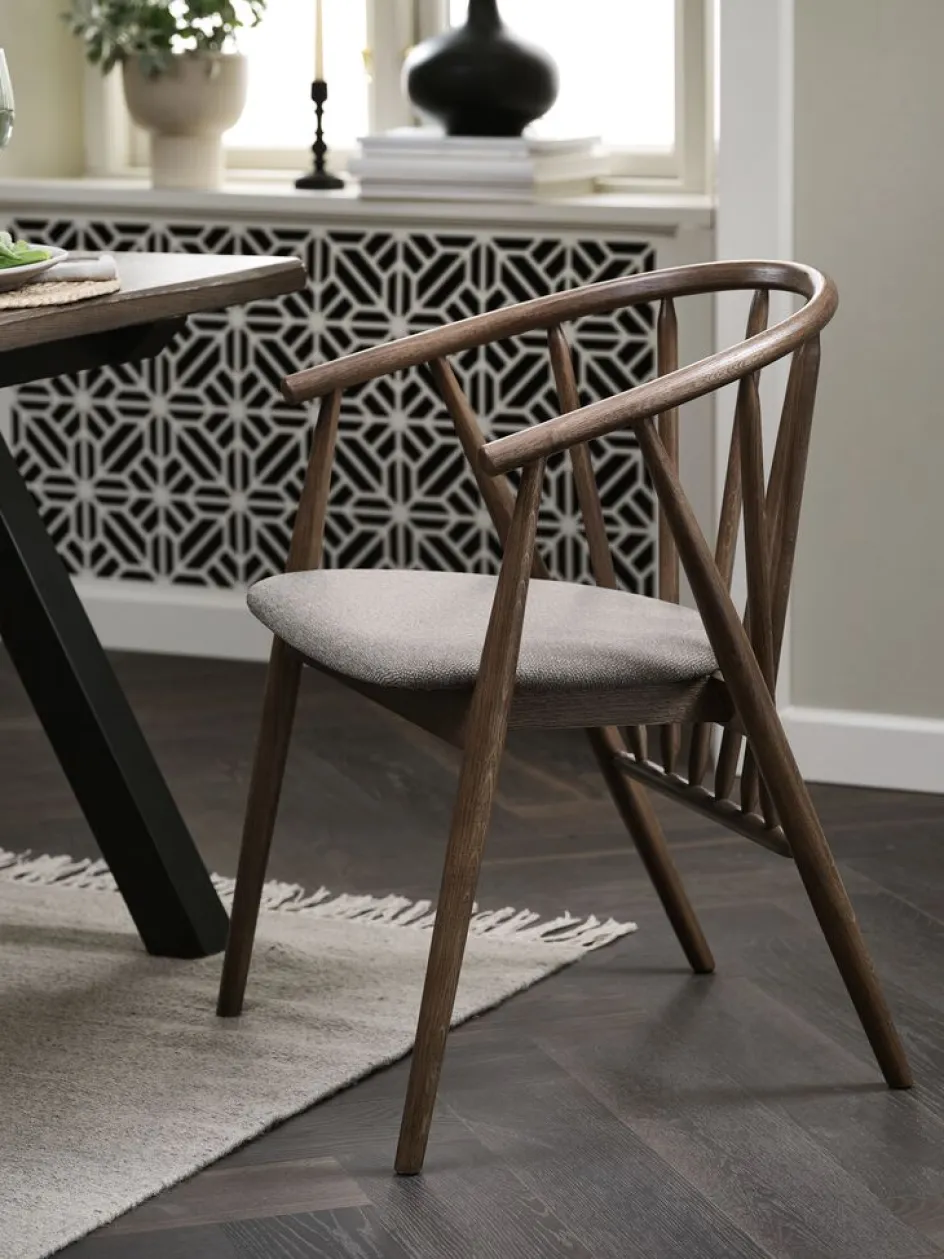 Online LYKSBORGSilla de comedor LYKSBORG /tela arena oscuro Sillas De Comedor