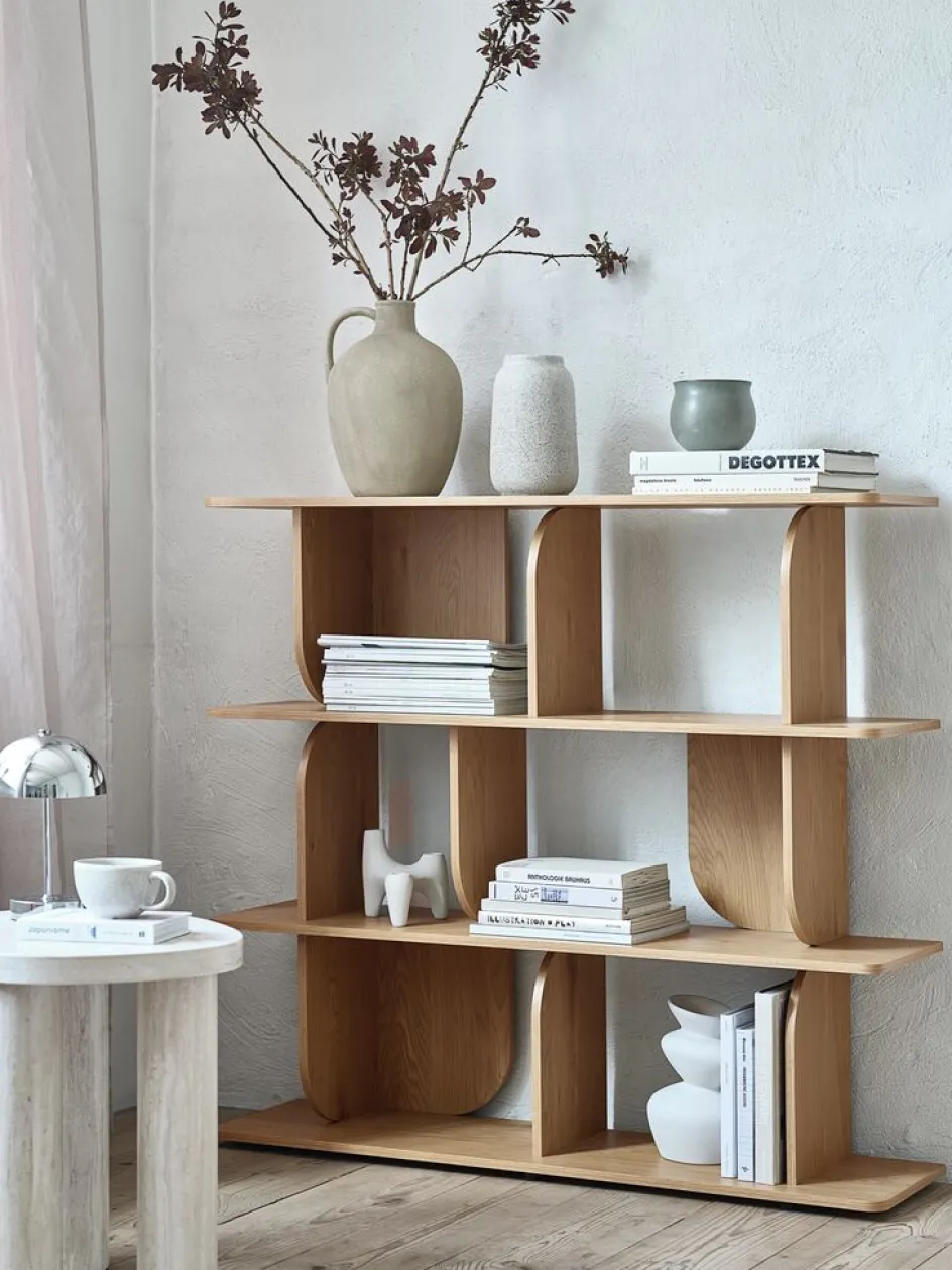 LYNGERUPEstantería LYNGERUP 4 estantes color roble cálido Estanterias Y Librerías|Estanterias Y Librerías