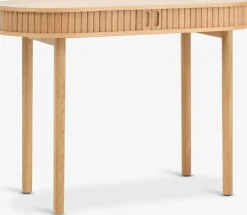 New LYNGVIGMesa consola LYNGVIG 50x110 2 puertas persiana roble natural Consolas|Consolas