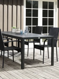 Sale MADERUP + GUDHJEMMesa MADERUP L205 + 4 sillas GUDHJEM negro Conjuntos Mesa Y Sillas De Jardín