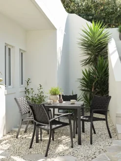 Discount MADERUPMesa de jardín MADERUP A90xL90 negro Mesas De Jardín