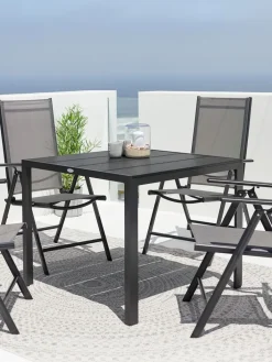 Discount MADERUPMesa de jardín MADERUP A90xL90 negro Mesas De Jardín