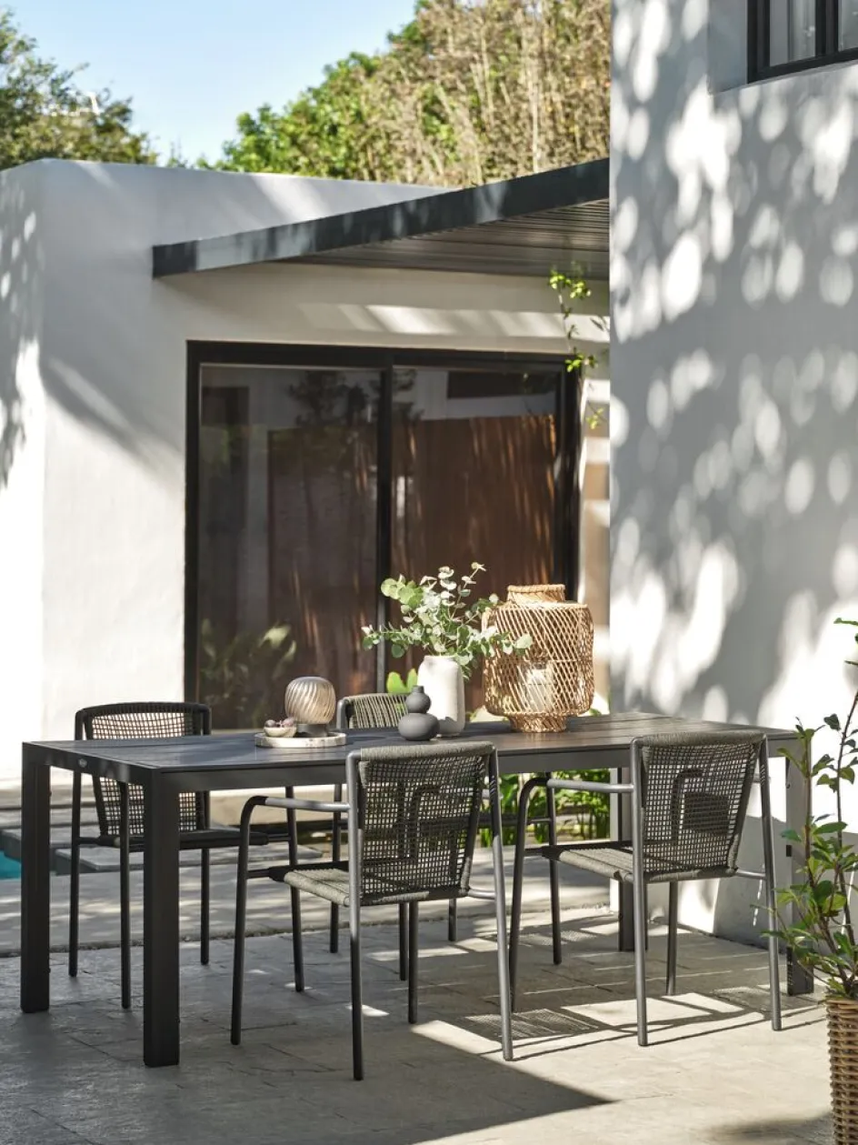 Outlet MADERUPMesa de jardín MADERUP A90xL205 negro Mesas De Jardín