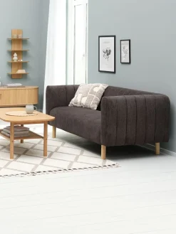 Clearance MAGLEBYSofá MAGLEBY 2,5 plazas tela marrón oscuro 2 Plazas|3 Plazas