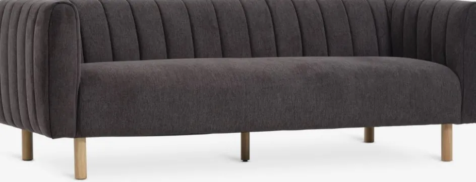 Clearance MAGLEBYSofá MAGLEBY 3 plazas tela marrón oscuro 2 Plazas|3 Plazas