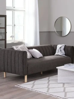 Clearance MAGLEBYSofá MAGLEBY 3 plazas tela marrón oscuro 2 Plazas|3 Plazas
