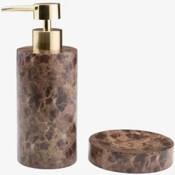 Outlet MAKARYDBandeja vaciabolsillos MAKARYD Ø10xA2cm efecto mármol marrón Cuidado Personal|Accesorios