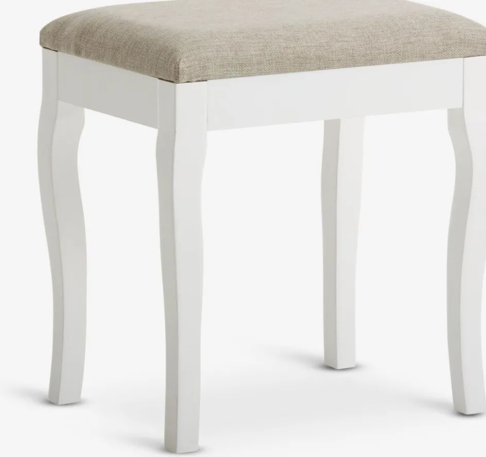 New MALLINGTaburete MALLING blanco/tela beis Sillas Plegables Y Taburetes