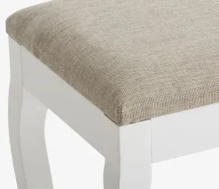 New MALLINGTaburete MALLING blanco/tela beis Sillas Plegables Y Taburetes
