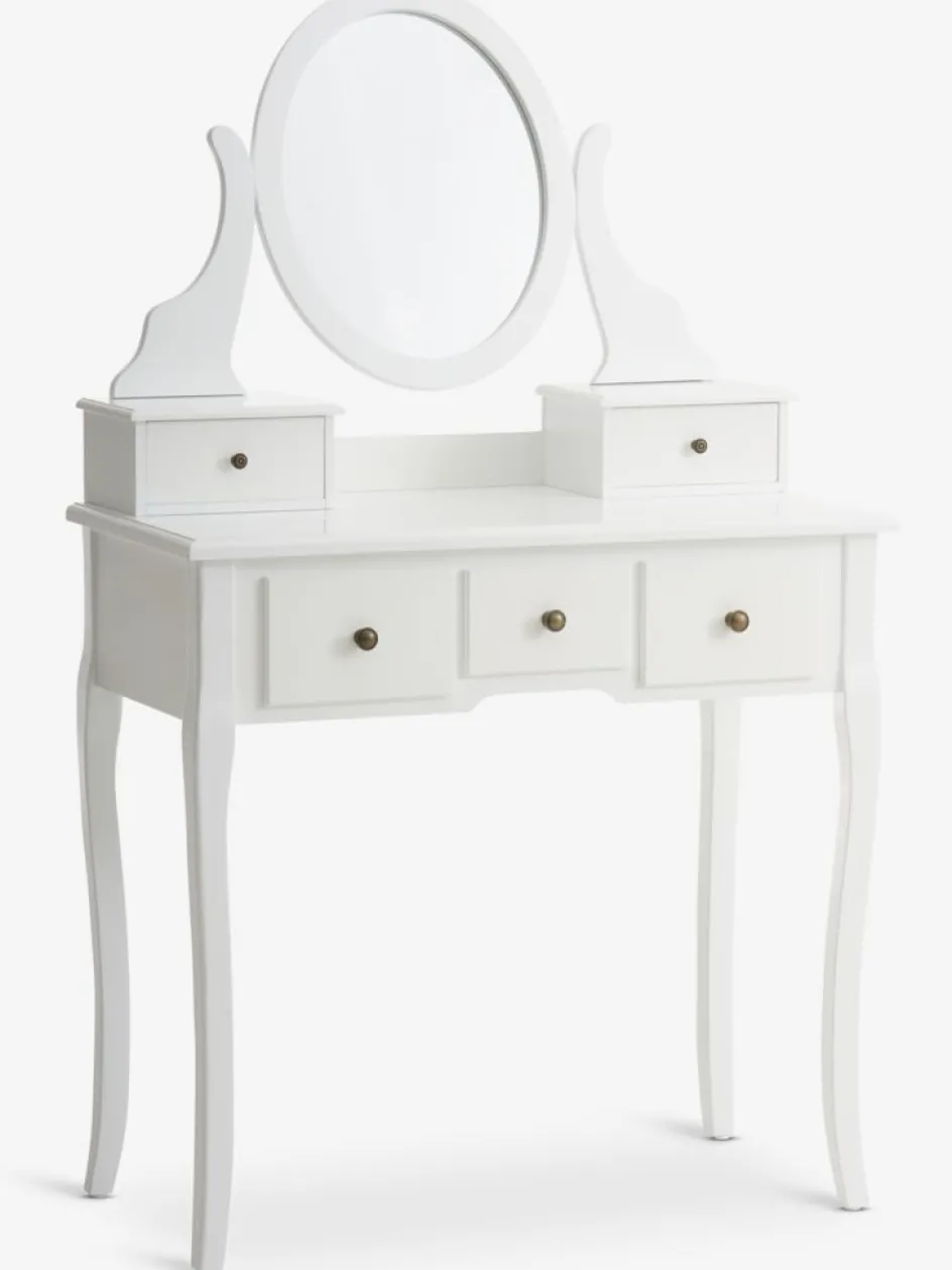 New MALLINGTocador MALLING con espejo y 5 cajones blanco Consolas|Consolas