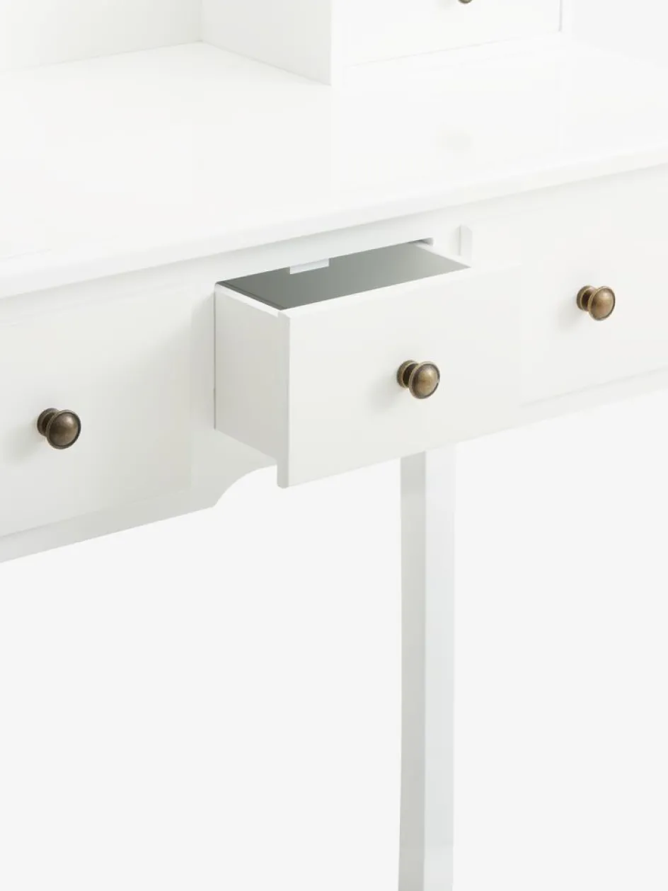 New MALLINGTocador MALLING con espejo y 5 cajones blanco Consolas|Consolas
