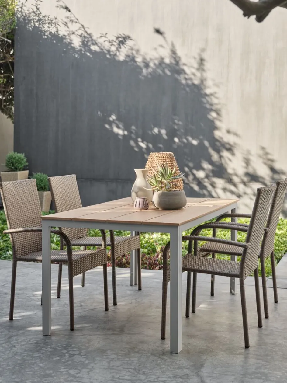 Sale MARIELYSTMesa de jardín MARIELYST A90xL150 beis Mesas De Jardín