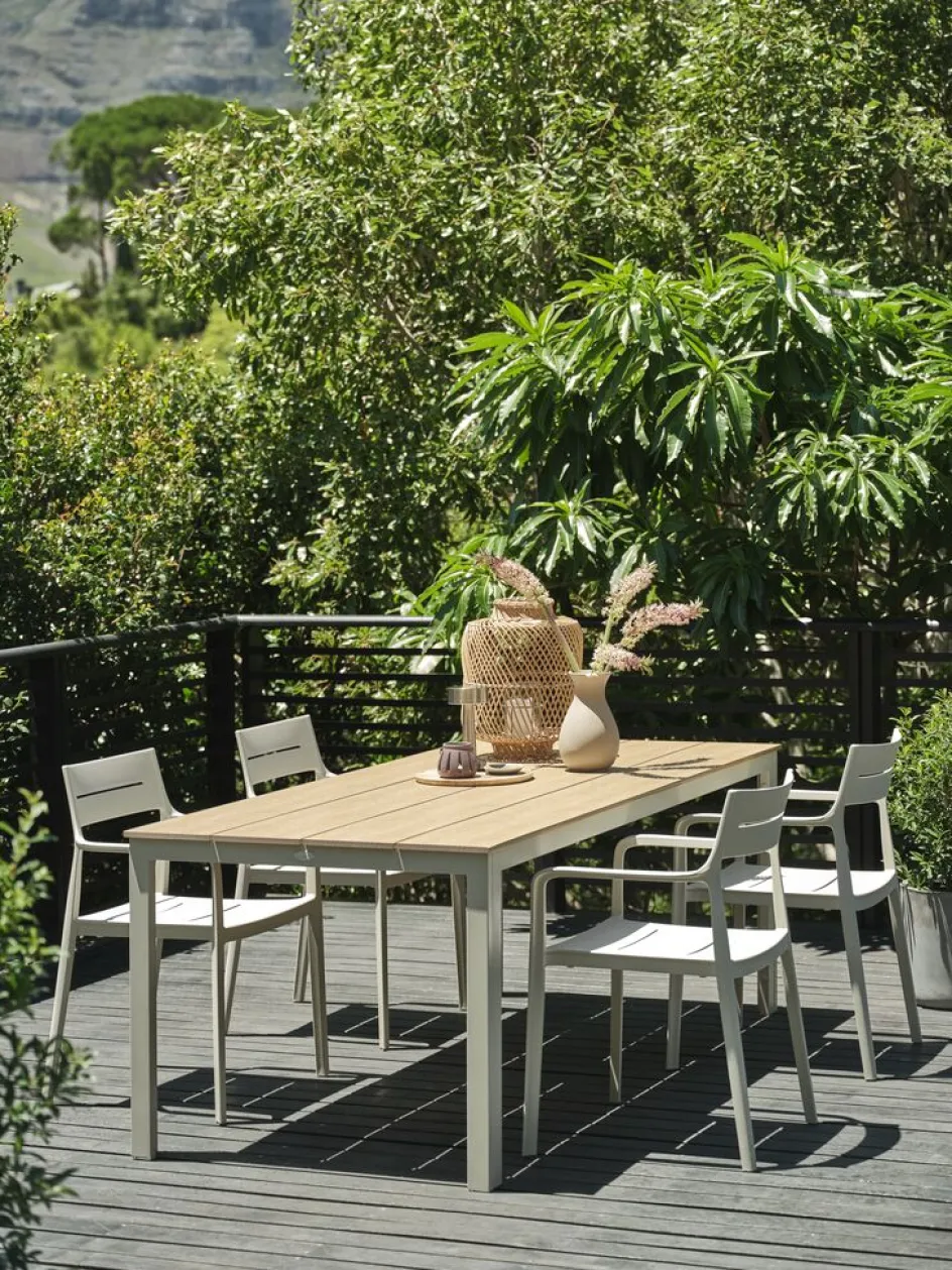 Best MARIELYSTMesa de jardín MARIELYST A90xL205 beis Mesas De Jardín