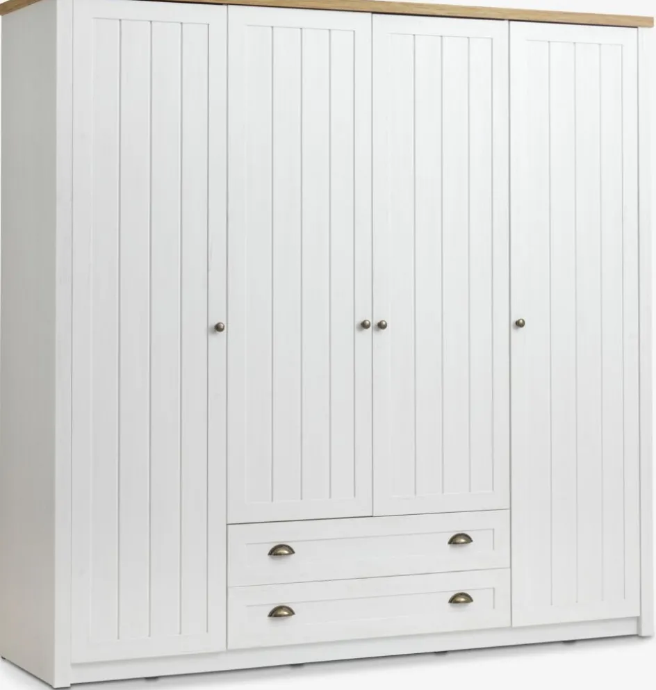 Best MARKSKELArmario MARKSKEL 212x210 blanco/color roble salvaje natural Armarios|Todos Los Armarios