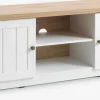 Online MARKSKELMueble TV MARKSKEL 2 puertas blanco/roble salvaje natural Muebles De TV
