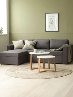 Clearance MARSLEVSofá cama con chaise longue MARSLEV tela Sofás Cama|Sofás Cama