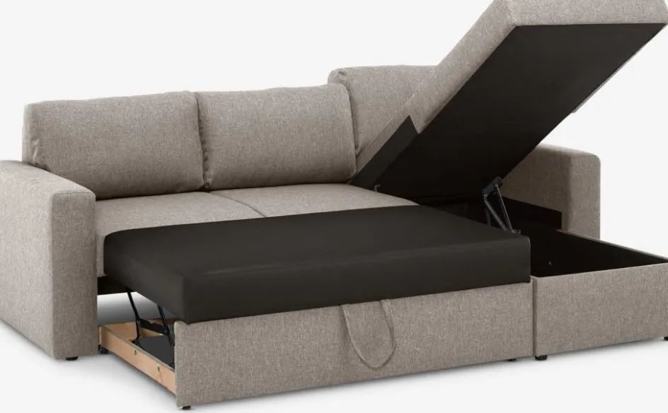 Clearance MARSLEVSofá cama con chaise longue MARSLEV tela Sofás Cama|Sofás Cama