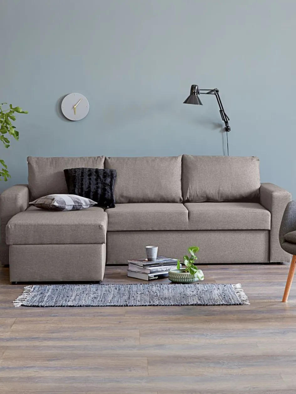 Clearance MARSLEVSofá cama con chaise longue MARSLEV tela Sofás Cama|Sofás Cama