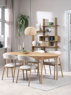 Outlet MARSTRAND + EJSINGMesa MARSTRAND L200 roble natural + 4 sillas EJSING beis Mesas De Comedor|Conjuntos De Comedor