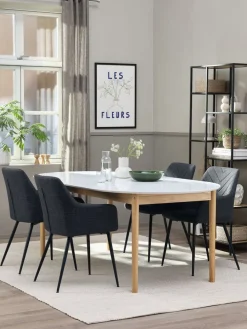 MARSTRANDMesa de comedor MARSTRAND 100x200/280 blanco/natural Mesas De Comedor