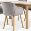 Best MEJLSKOV + ADSLEVMesa MEJLSKOV L180 roble + 4 sillas ADSLEV terciopelo gris Mesas De Comedor|Conjuntos De Comedor