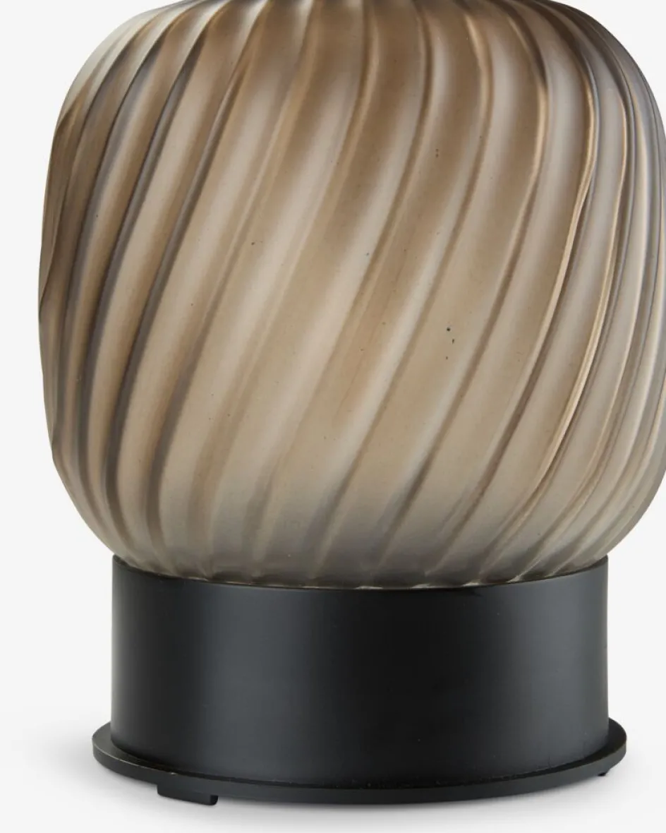 New MEJSELámpara a pilas MEJSE Ø14xA17cm marrón claro Iluminación Exterior