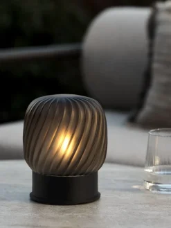New MEJSELámpara a pilas MEJSE Ø14xA17cm marrón claro Iluminación Exterior