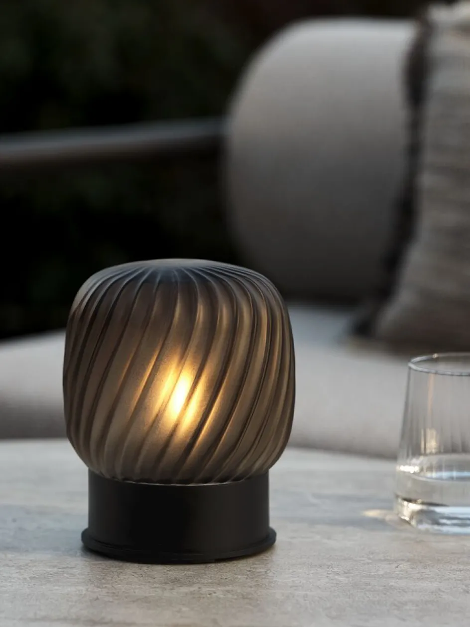 New MEJSELámpara a pilas MEJSE Ø14xA17cm marrón claro Iluminación Exterior
