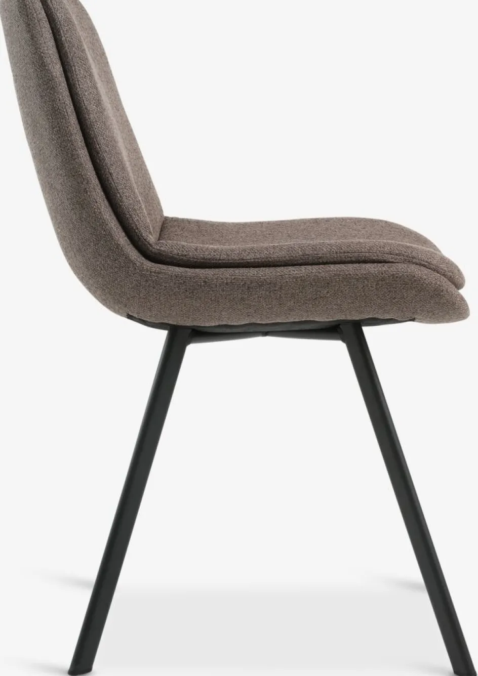 Outlet MELBYSilla de comedor MELBY tela marrón claro/negro Sillas De Comedor