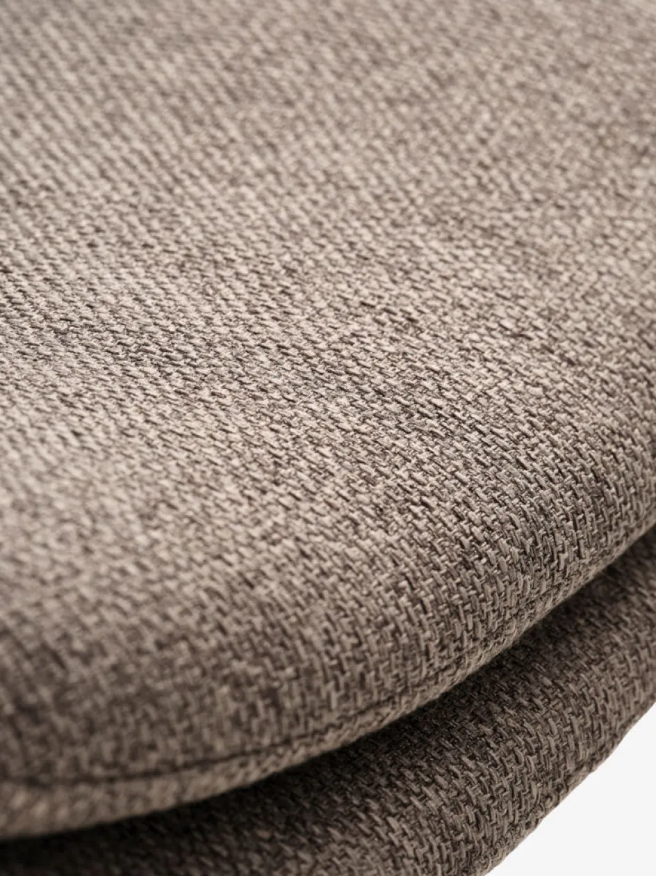 Outlet MELBYSilla de comedor MELBY tela marrón claro/negro Sillas De Comedor